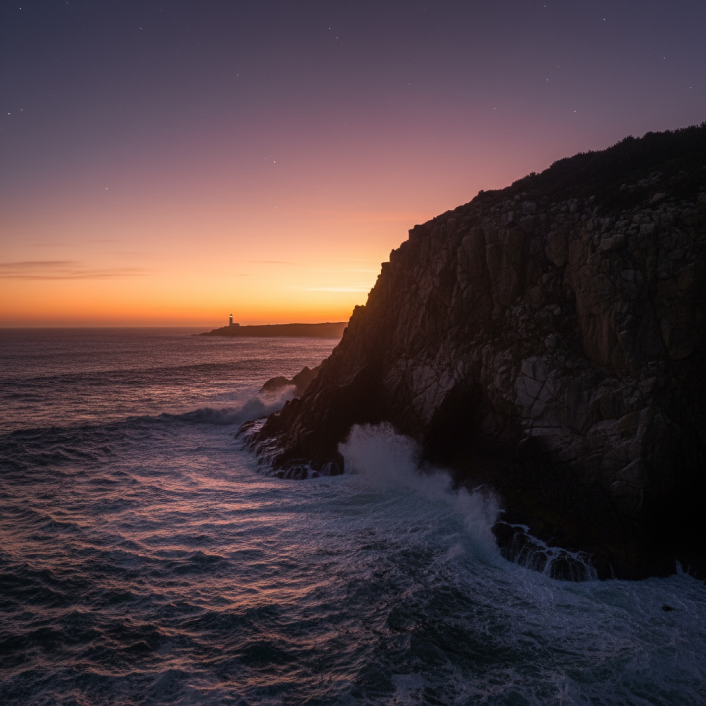 Coastal Cliff Sunset